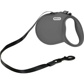 AniOne Rollleine Basic Gurt Grau S 1 AniOne Rollleine Basic Gurt Grau S