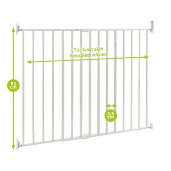 Bomi Tierschutzgitter Maja 82-142 Cm Weiß Für Drinnen & Draußen 3 Bomi Tierschutzgitter Maja 82-142 Cm Weiß Für Drinnen & Draußen – Bild 3