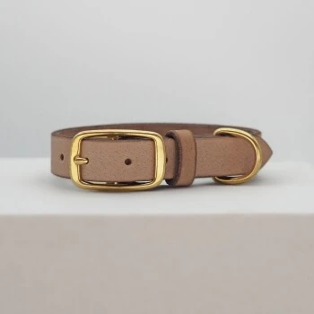 THE DOG IDEA Leder Halsband Beige XL 3 THE DOG IDEA Leder Halsband Beige XL – Bild 3