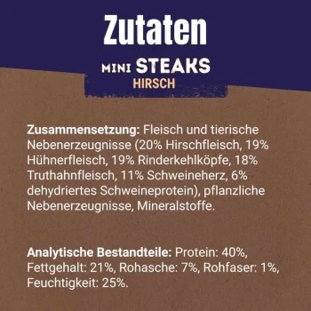 Adventuros Mini Steaks Hirsch 7x70g 4 Adventuros Mini Steaks Hirsch 7x70g – Bild 4