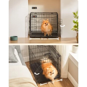 FEANDREA XL Hundekäfig Mit 2 Türen 61 Cm, 43,5 Cm, 50,5 Cm 7 FEANDREA XL Hundekäfig Mit 2 Türen 61 Cm, 43,5 Cm, 50,5 Cm – Bild 7