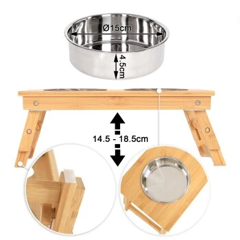 Lionto Hundenapf Aus Bambus, Futterstation 6 Lionto Hundenapf Aus Bambus, Futterstation – Bild 6