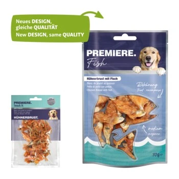 PREMIERE Hühnerbrust Mit Fisch 7x70g 2 PREMIERE Hühnerbrust Mit Fisch 7x70g – Bild 2