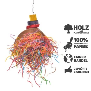 HappyBird Papageienspielzeug Coconut Fun I 5 HappyBird Papageienspielzeug Coconut Fun I – Bild 5