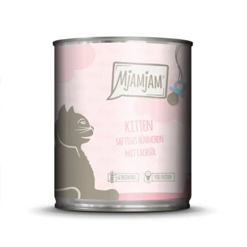 MjAMjAM Kitten Saftiges Hühnchen Mit Lachsöl 6x800g 1 MjAMjAM Kitten Saftiges Hühnchen Mit Lachsöl 6x800g