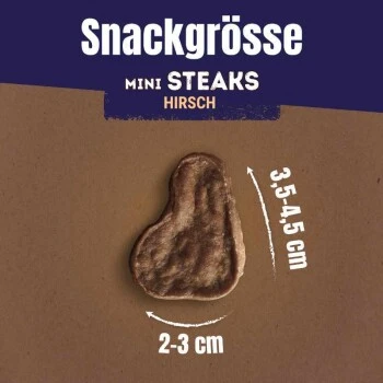 Adventuros Mini Steaks Hirsch 7x70g 2 Adventuros Mini Steaks Hirsch 7x70g – Bild 2