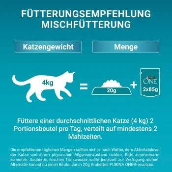 Purina ONE Indoor Formula Mit Thunfisch & Grünen Bohnen 26x85g 2 Purina ONE Indoor Formula Mit Thunfisch & Grünen Bohnen 26x85g – Bild 2