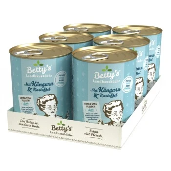 Betty's Landhausküche Mit Känguru & Kartoffel 6 X 400g Für Hund 2 Betty's Landhausküche Mit Känguru & Kartoffel 6 X 400g Für Hund – Bild 2