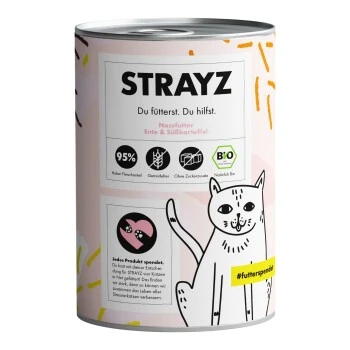 STRAYZ BIO 6x400g Ente & Süßkartoffel 1 STRAYZ BIO 6x400g Ente & Süßkartoffel