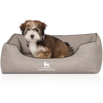 Knuffelwuff Orthopädisches Hundebett Rockland Aus Kunstleder Hellgrau M-L 4 Knuffelwuff Orthopädisches Hundebett Rockland Aus Kunstleder Hellgrau M-L – Bild 4