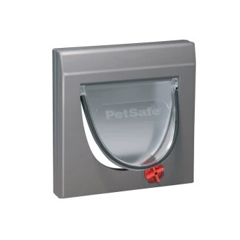 PetSafe 4-Wege Katzenklappe Mit Tunnel Grau 1 PetSafe 4-Wege Katzenklappe Mit Tunnel Grau