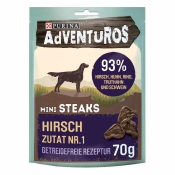 Adventuros Mini Steaks Hirsch 7x70g 1 Adventuros Mini Steaks Hirsch 7x70g